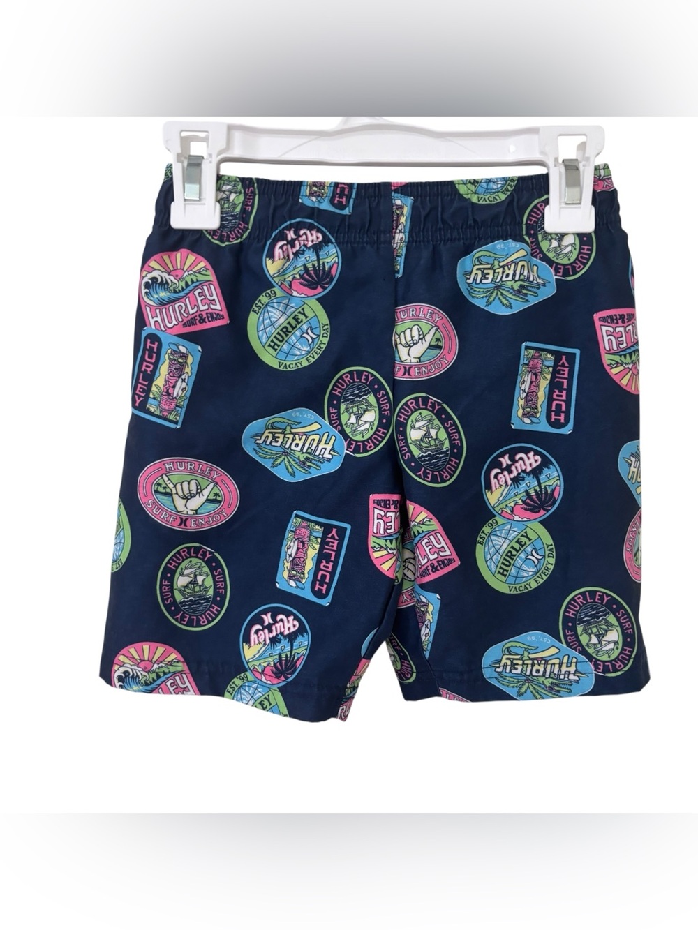 3/$15 Hurley Boys' Navy Surf Badge Swim Shorts size 3-4